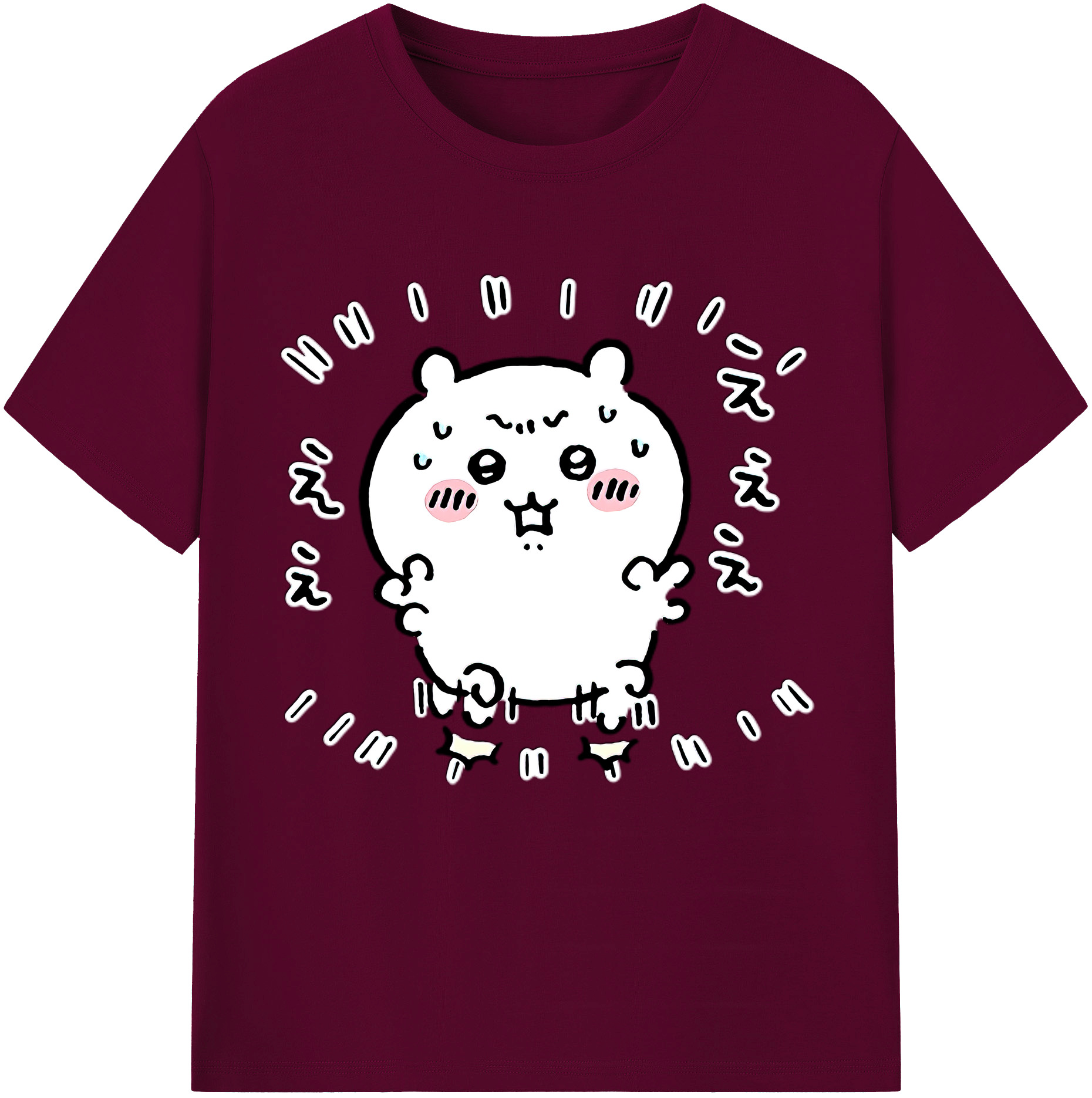 （画像用） ちいかわ ちいかわ Chii-kawa chiikawa レディースカジュアルプリントTシャツ（綿100％）